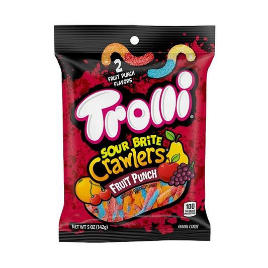 Trolli Sour Brite Crawlers Fruit Punch 5oz Bags