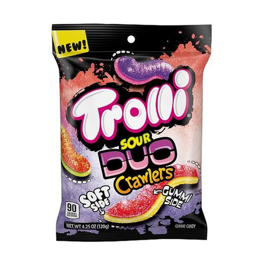 Trolli Sour Brite Duo Crawlers 4.25oz Peg Bags