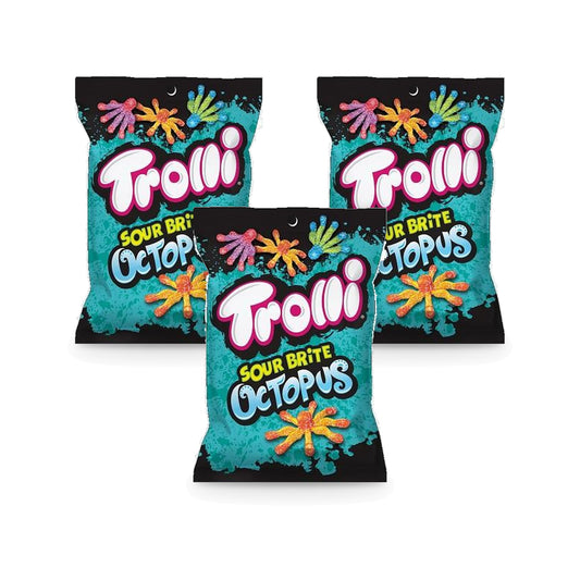 Trolli Sour Brite Octopus 4.25oz Bags 3-Pack