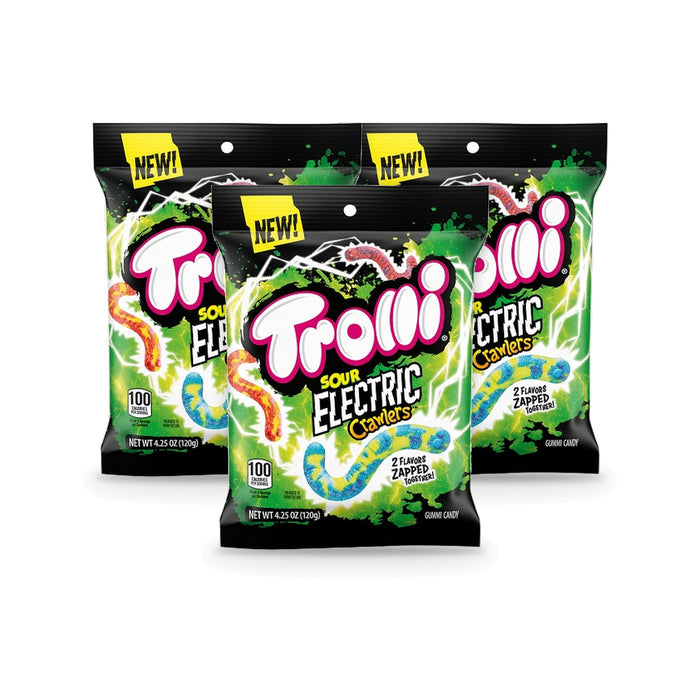 Trolli Sour Electric Crawlers 4.25oz Peg Bag