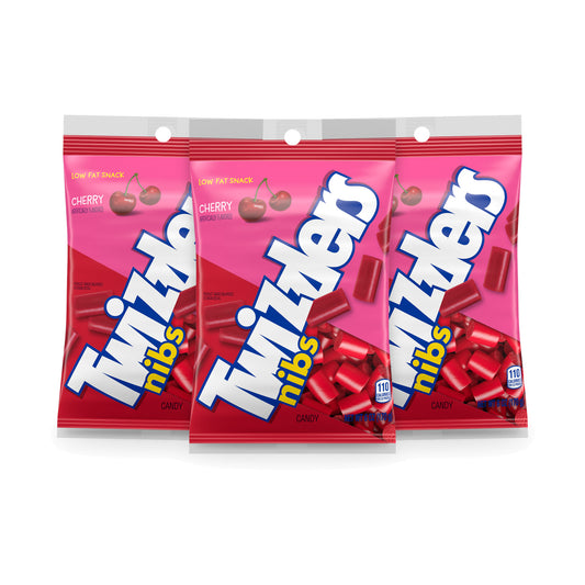 Twizzlers Cherry Nibs Peg Bag 6oz 3-Pack