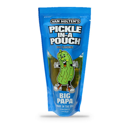 Van Holten's Big Papa Hearty Dill Pickle-In-A-Pouch, front of pouch