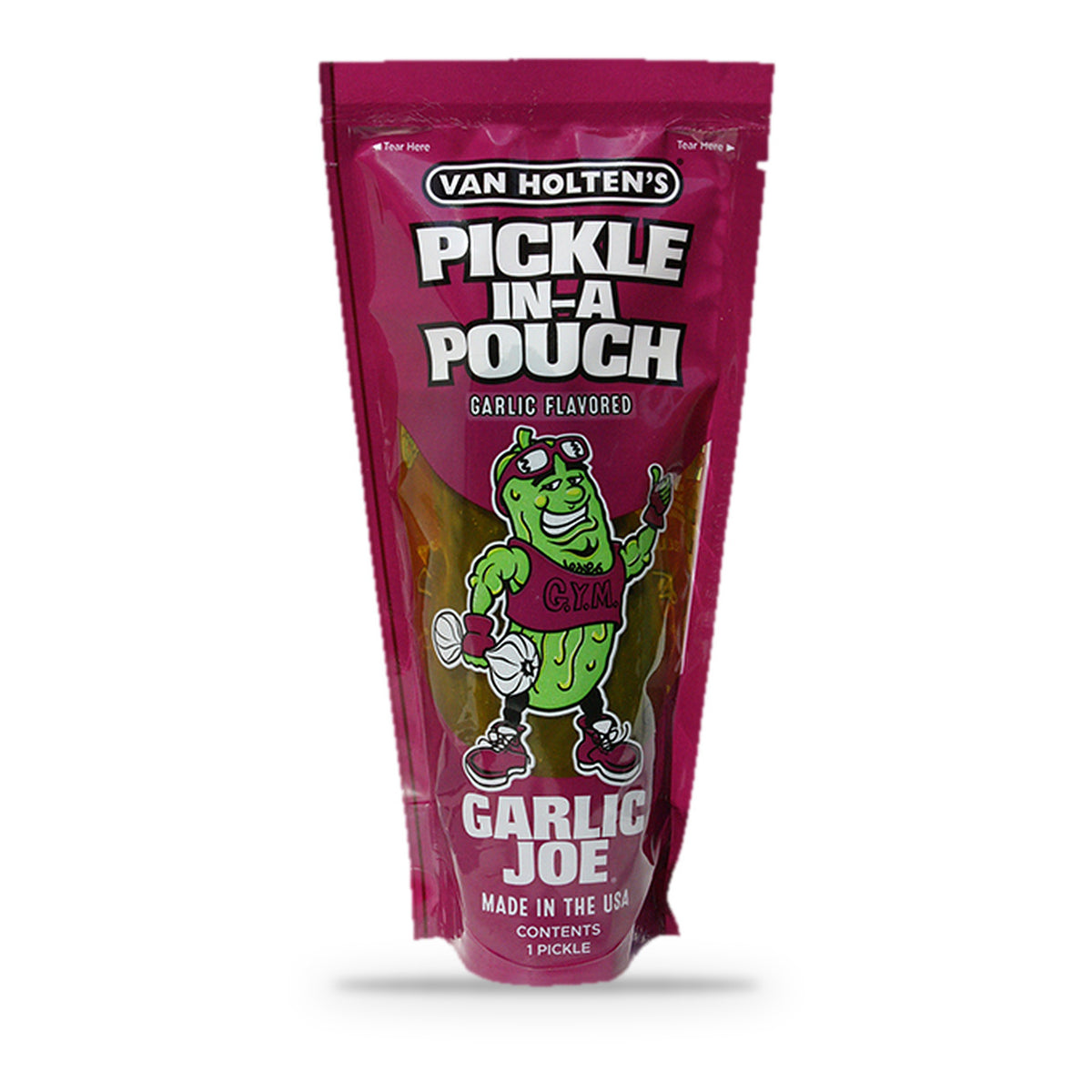 Van Holten's Garlic Joe Zesty Garlic Pickle-In-A-Pouch, front of pouch