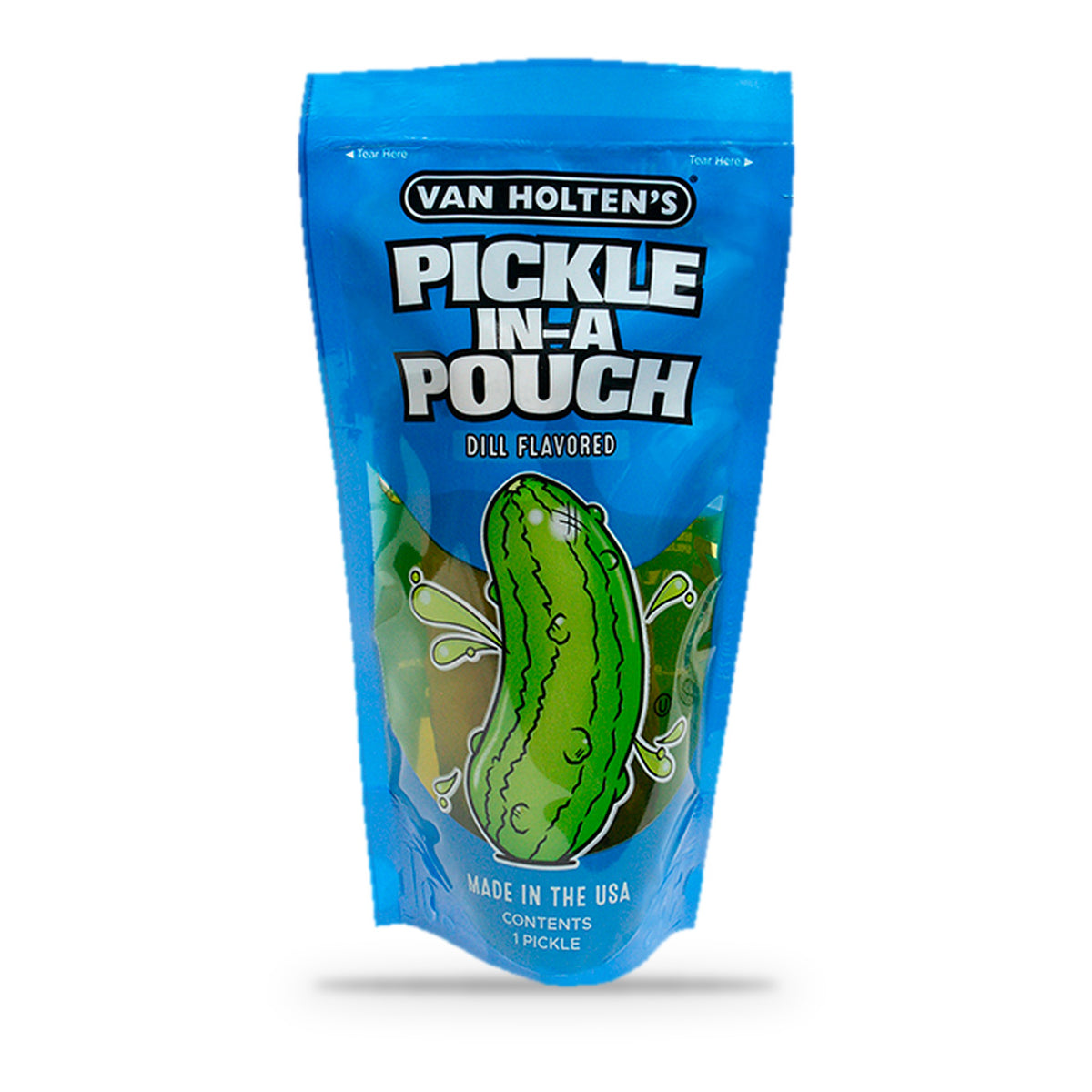 Van Holten's Jumbo Dill Pickle-In-A-Pouch, front of pouch
