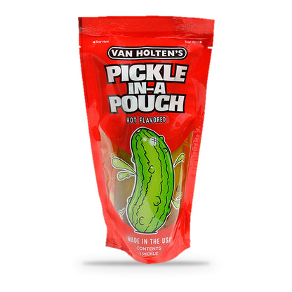Van Holten's Jumbo Hot Pickle-In-A-Pouch, front of pouch