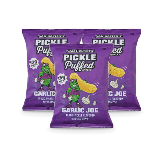 Van Holten's Pickle Puffs Garlic Joe 3.17oz 3-Pack