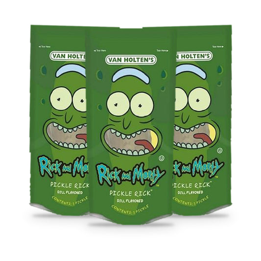 Van Holten's Pickle Rick Dill Pickle-In-A-Pouch 3-Pack, three pouches