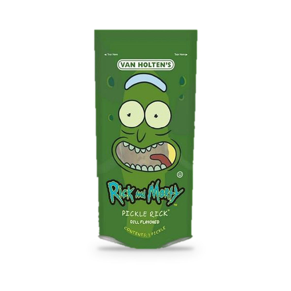 Van Holten's Pickle Rick Dill Pickle-In-A-Pouch, front of pouch