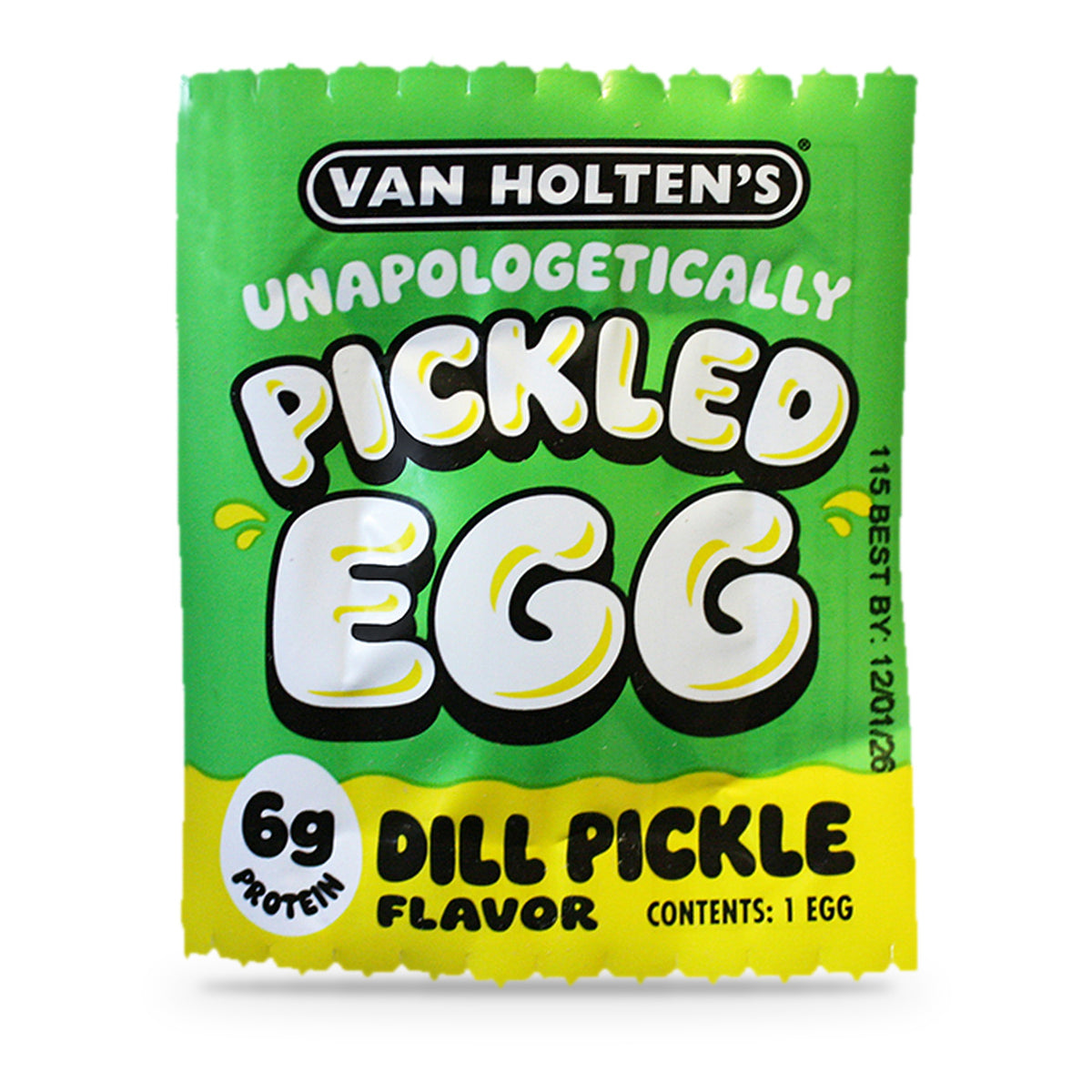 Van Holten's Pickled Egg Dill Pickle, front of pouch