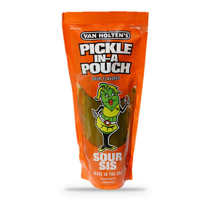 Van Holten's Sour Sis Tart & Tangy Pickle-In-A-Pouch, front of pouch
