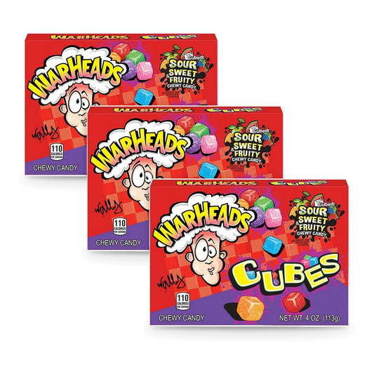 Warheads Cubes 4oz Box 3-Pack