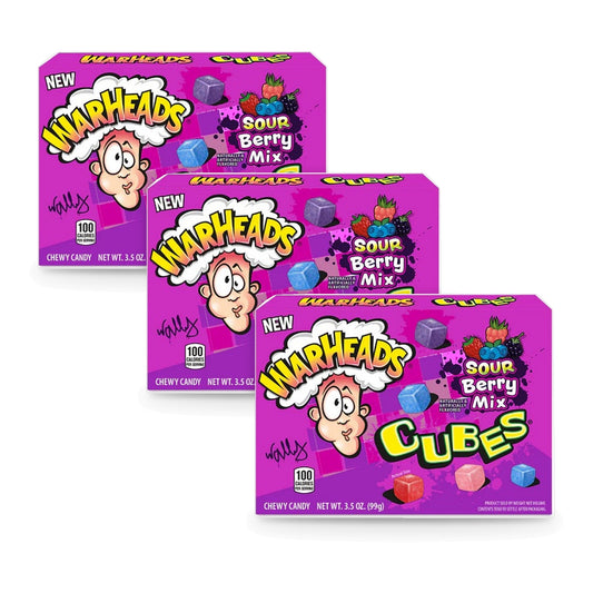 Warheads Cubes Berry 3.5oz Box 3-Pack
