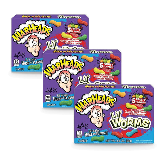 Warheads Lil' Worms 3.5oz Boxes 3-Pack