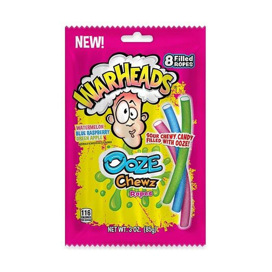 Warheads Ooze Chewz Ropes 3oz Peg Bags