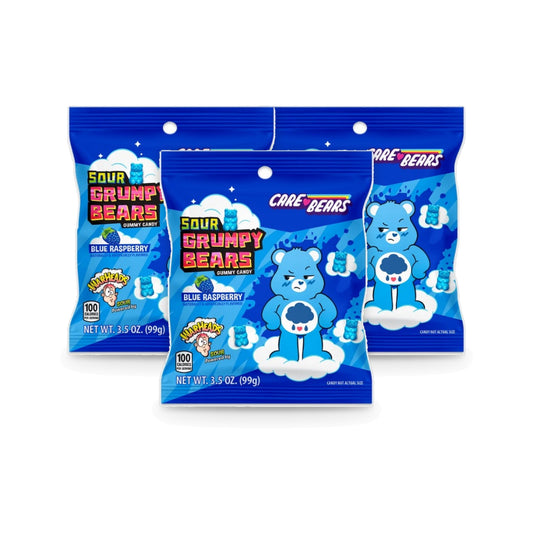 Warheads Sour Grumpy Bears 3.5oz Peg Bags 3-Pack