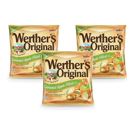 Werther's Original Caramel Apple 2.65oz Peg Bag 3-Pack